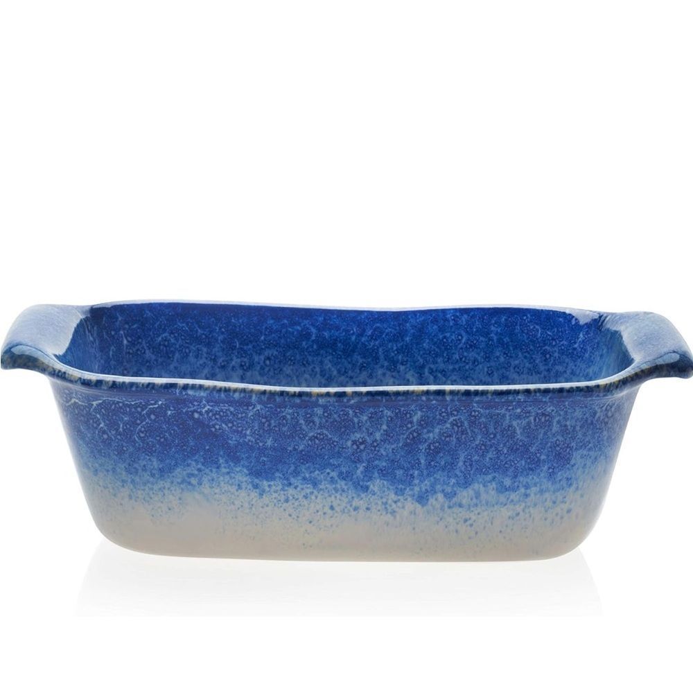 Libbey Artisan Stoneware Loaf Dish, 9-inch by 5-inch Ceramic Ombre Loaf Dish